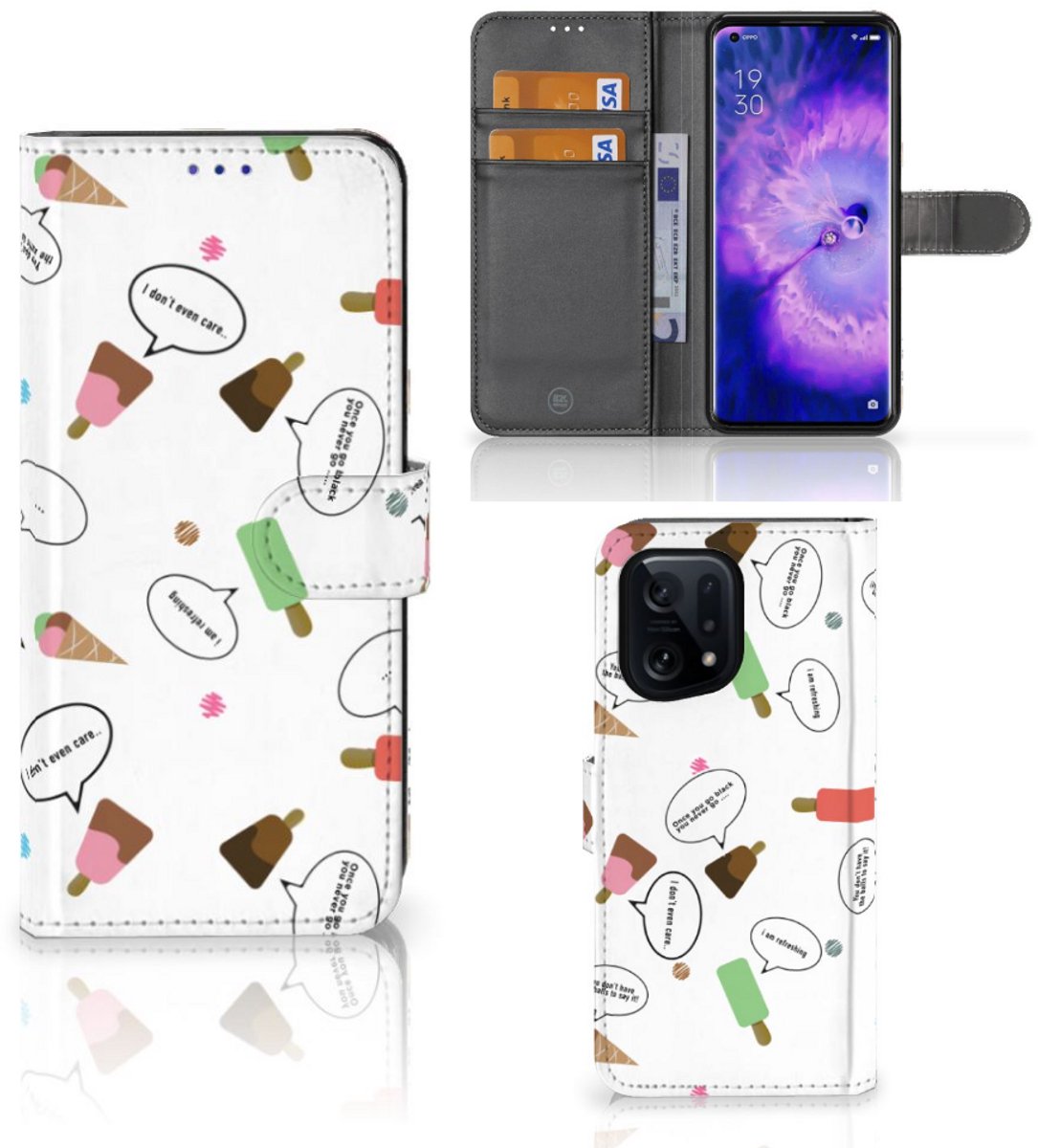 OPPO Find X5 Book Cover IJsjes