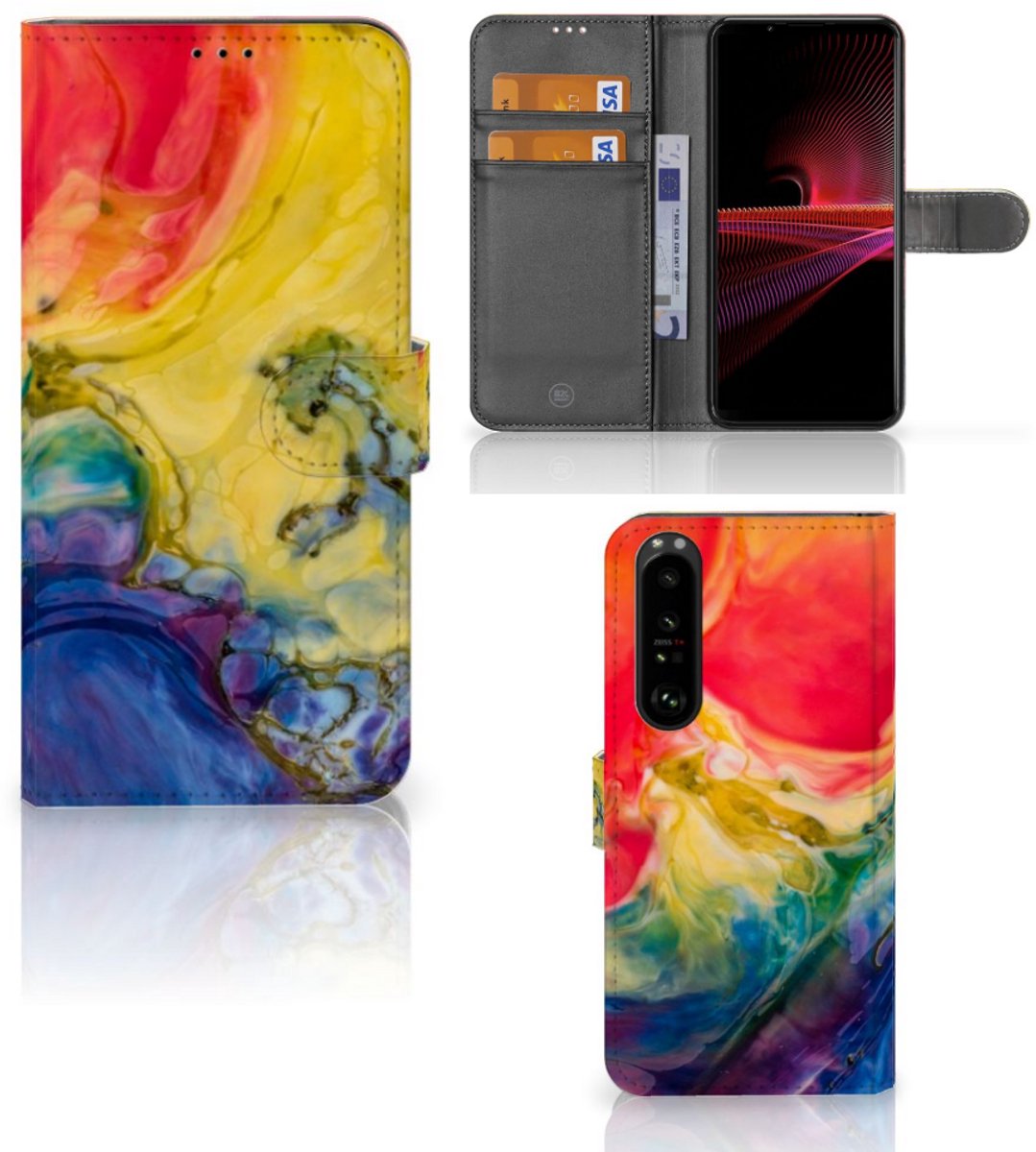Hoesje Sony Xperia 1 III Watercolor Dark