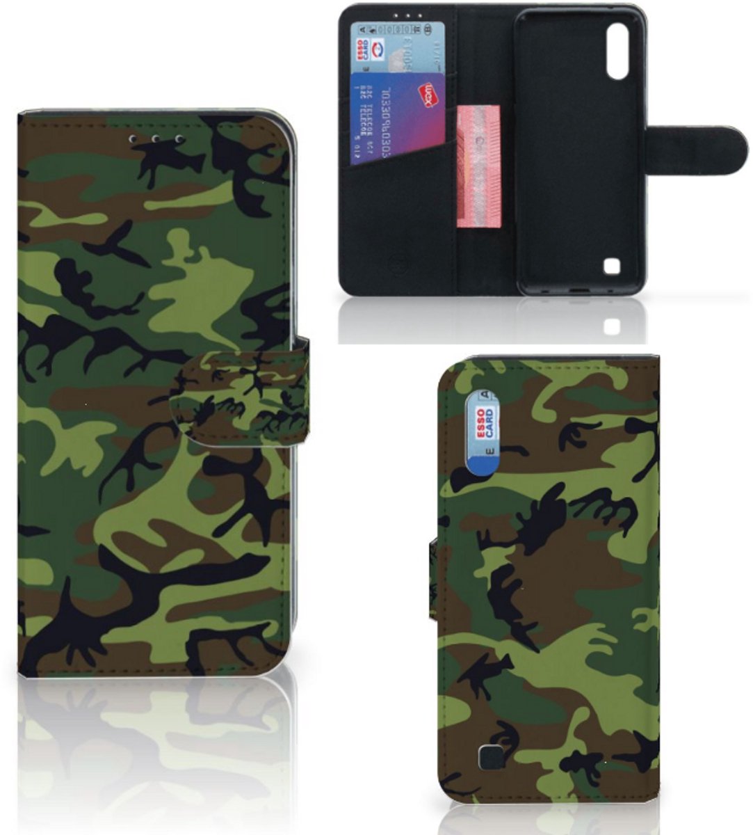 Samsung Galaxy M10 Telefoon Hoesje Army Dark