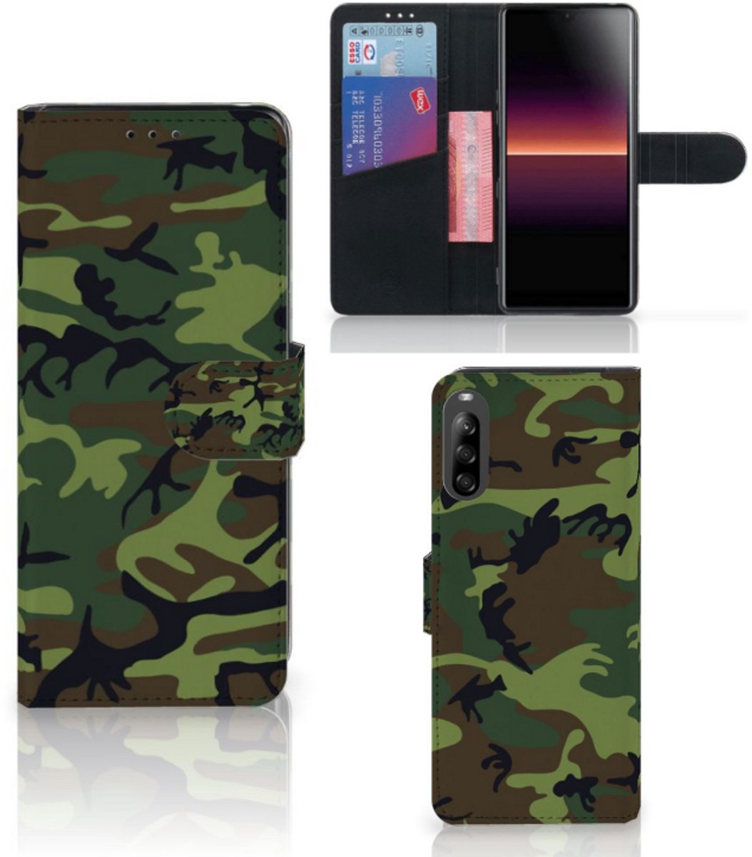 Sony Xperia L4 Telefoon Hoesje Army Dark