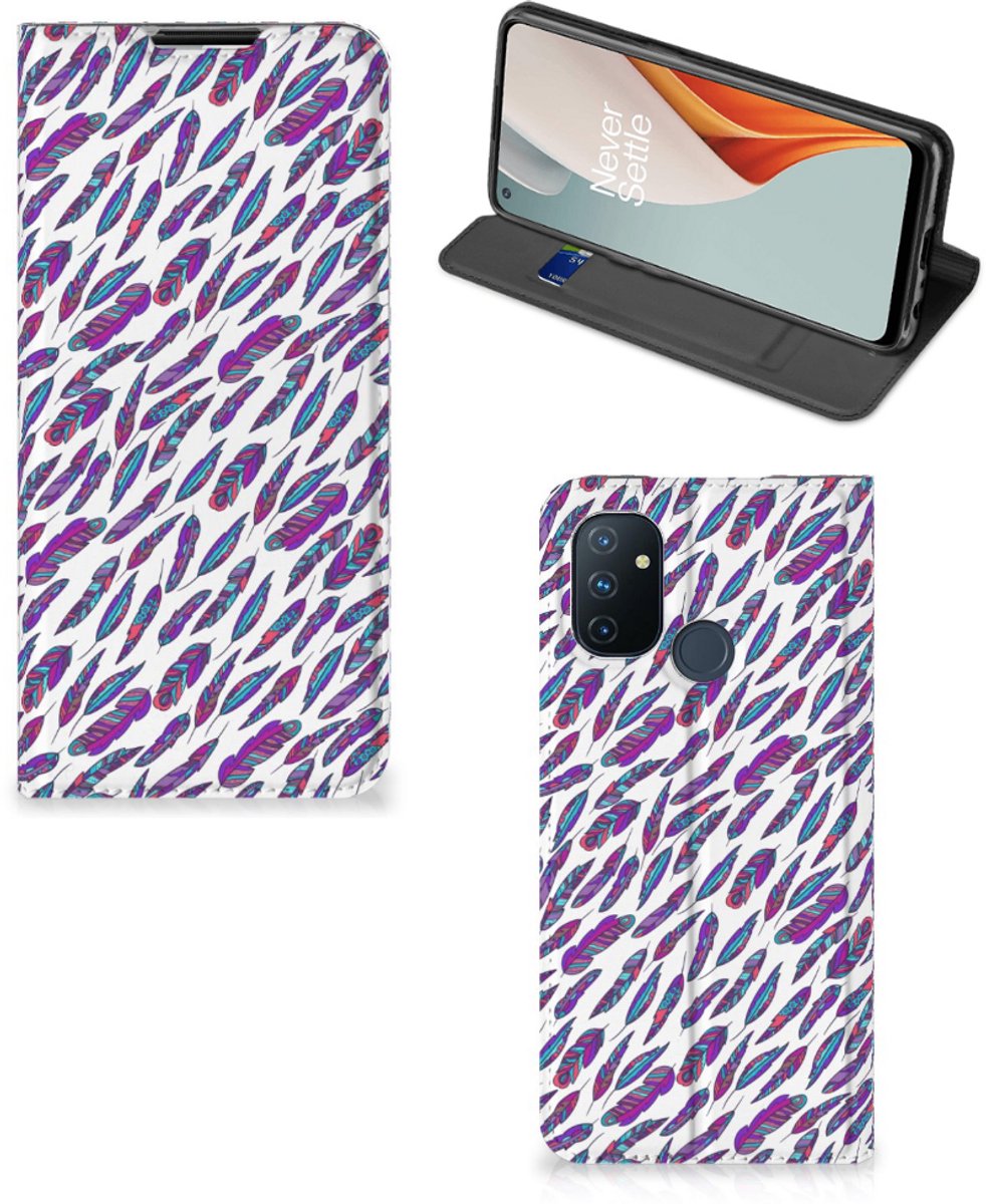 OnePlus Nord N100 Hoesje met Magneet Feathers Color
