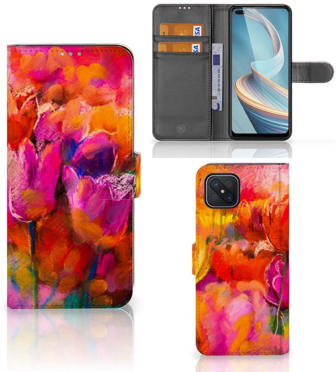 Hoesje OPPO Reno4 Z Tulips