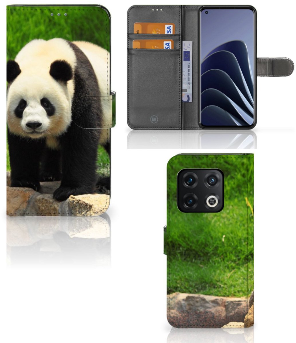 OnePlus 10 Pro Telefoonhoesje met Pasjes Panda