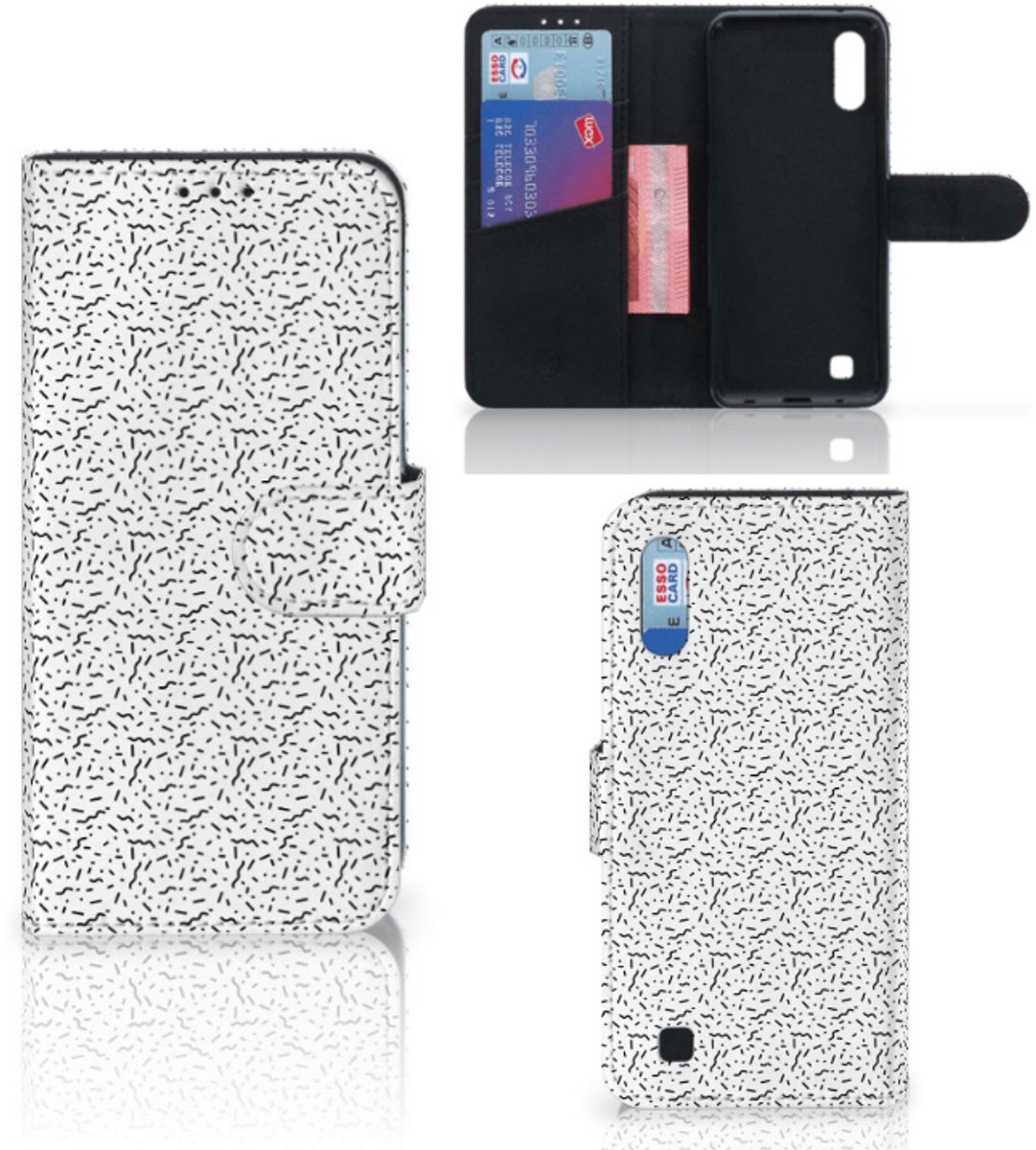 Samsung Galaxy M10 Telefoon Hoesje Stripes Dots
