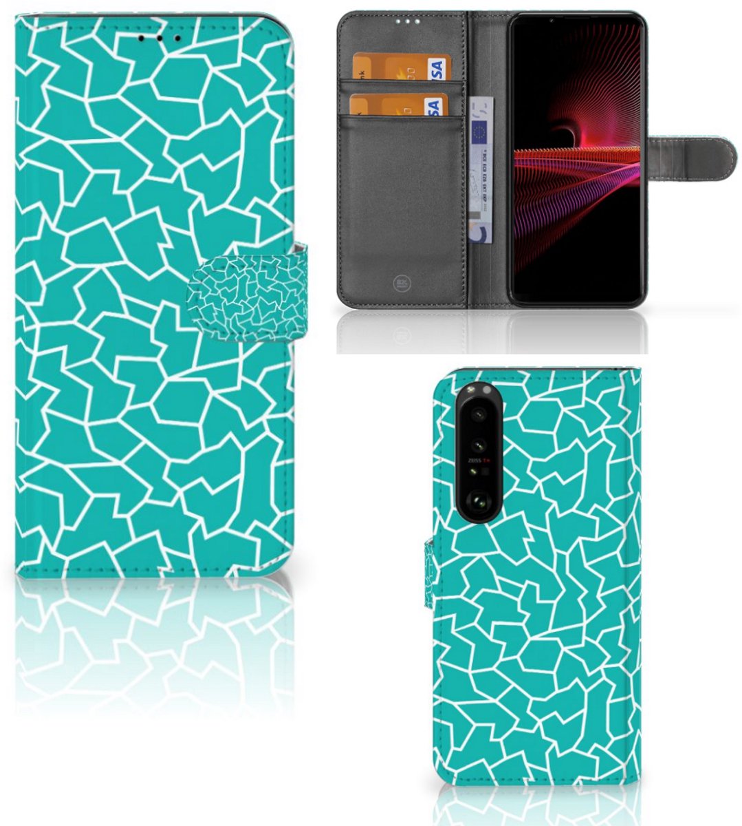 Sony Xperia 1 III Hoesje Cracks Blue