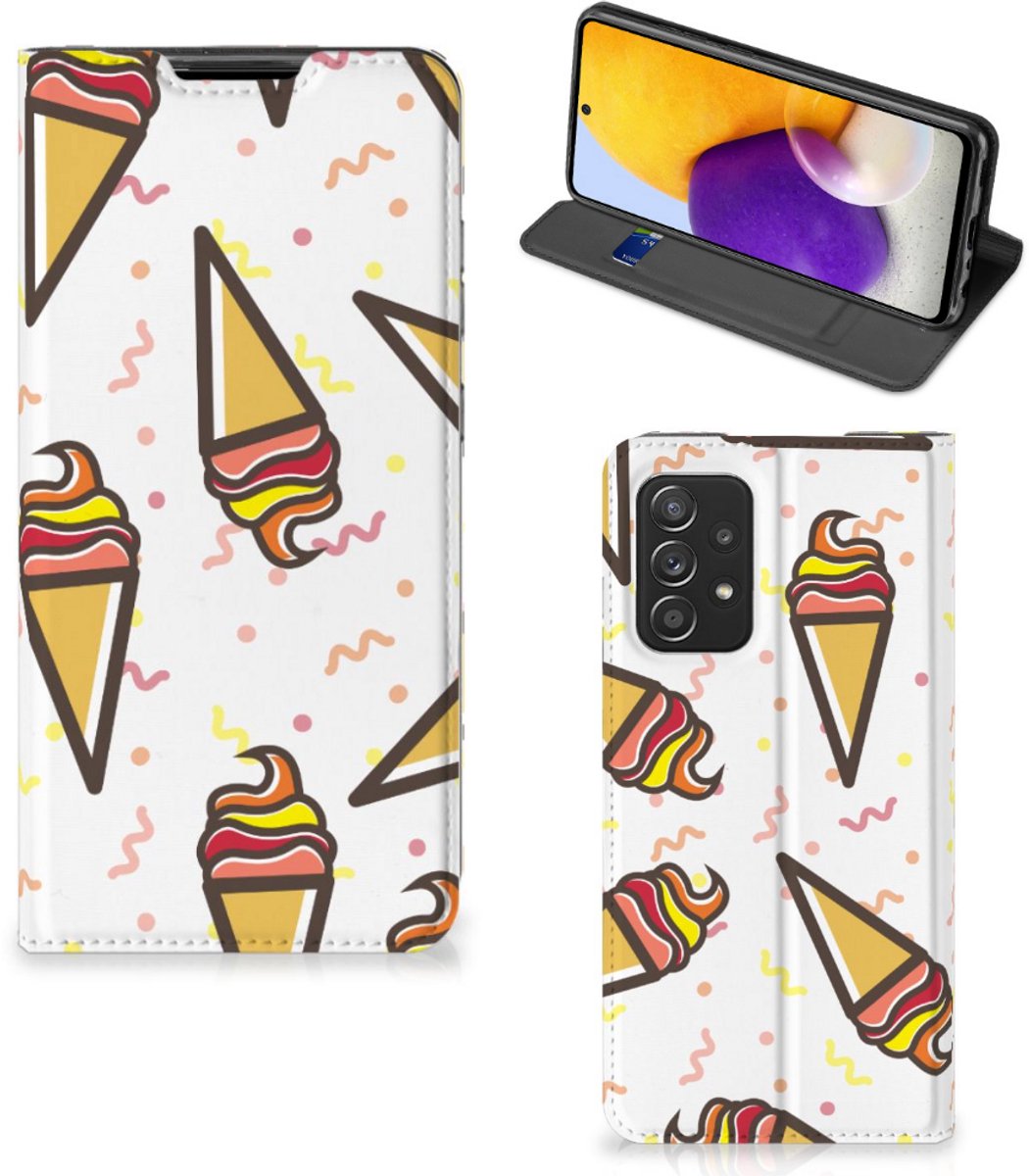 Samsung Galaxy A72 (5G/4G) Flip Style Cover Icecream