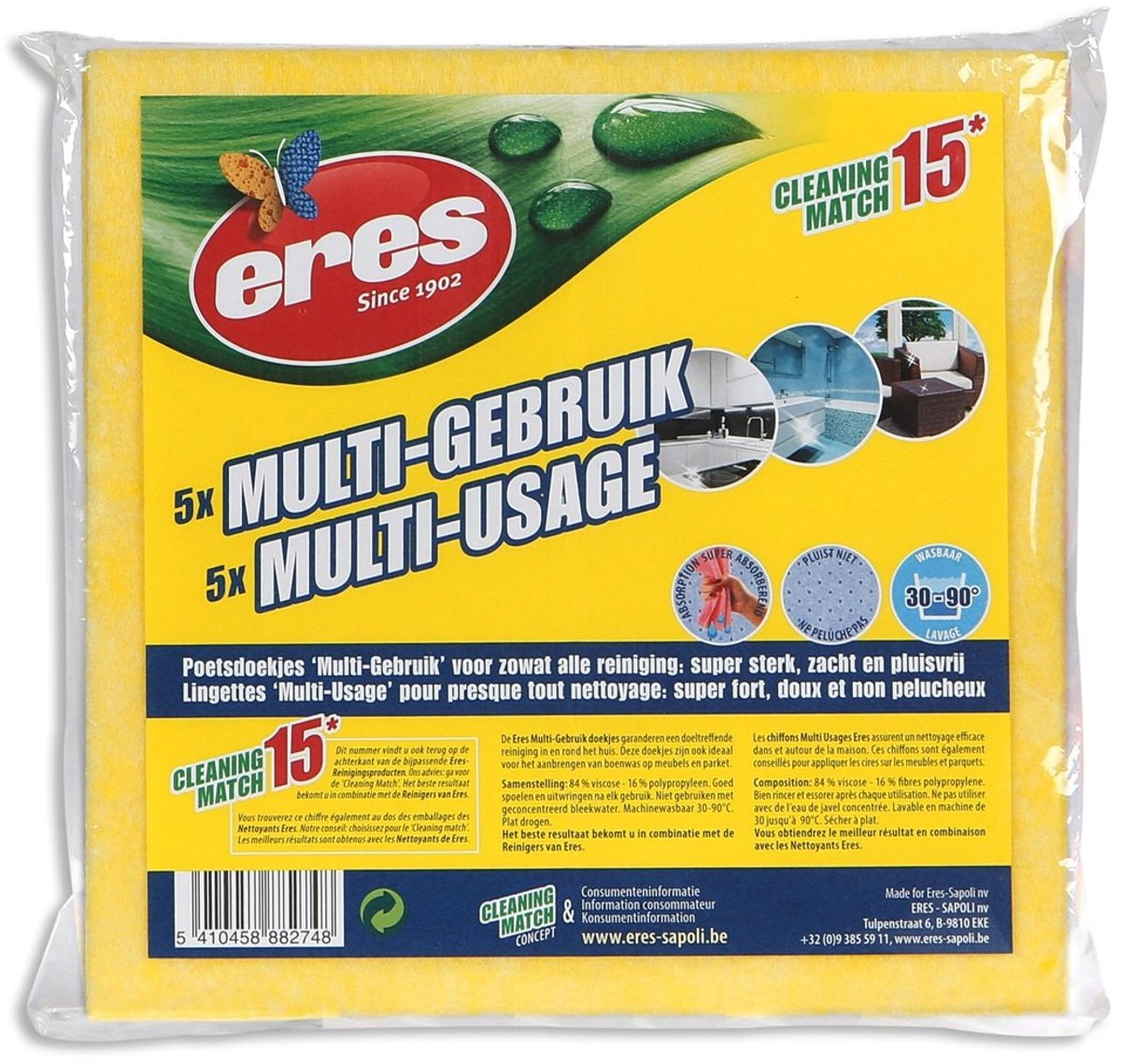 Eres Poetsdoekjes Multi Gebruik  Set 5  88274