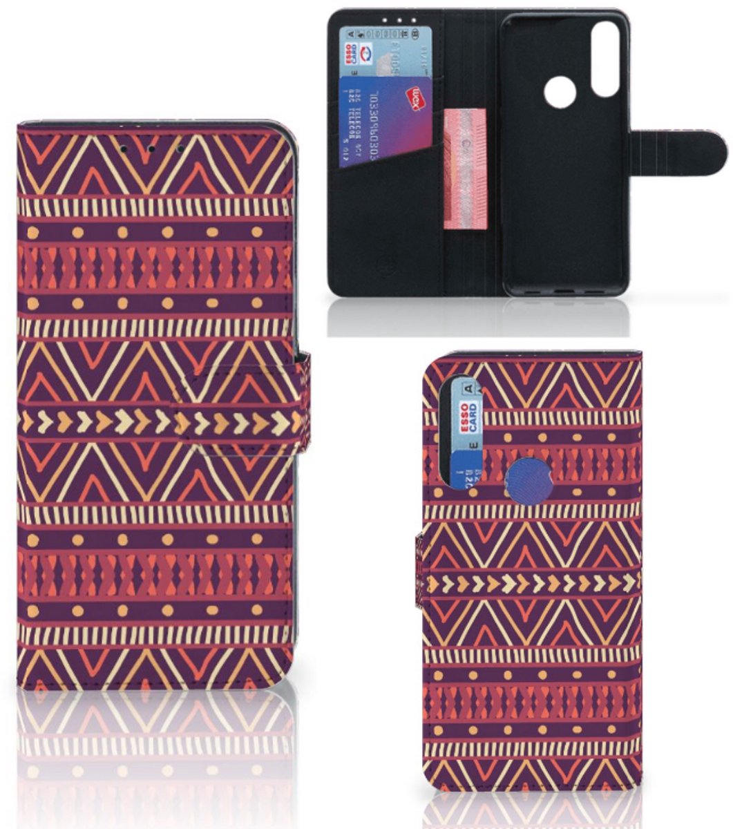Alcatel 1S 2020 Telefoon Hoesje Aztec Paars