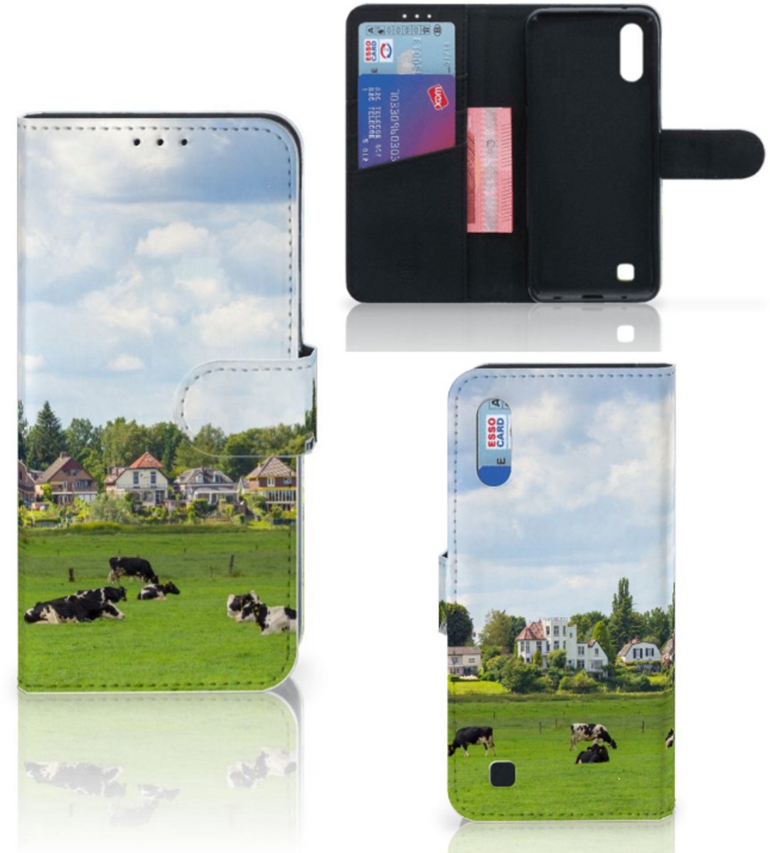 Samsung Galaxy M10 Telefoonhoesje met Pasjes Koeien