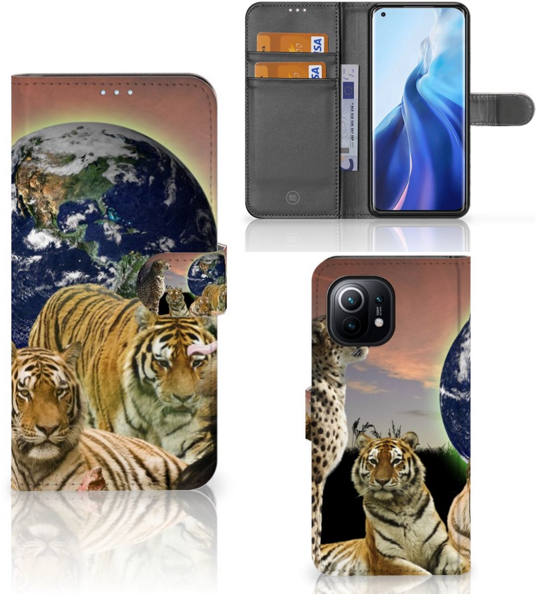 Xiaomi Mi 11 Telefoonhoesje met Pasjes Roofdieren