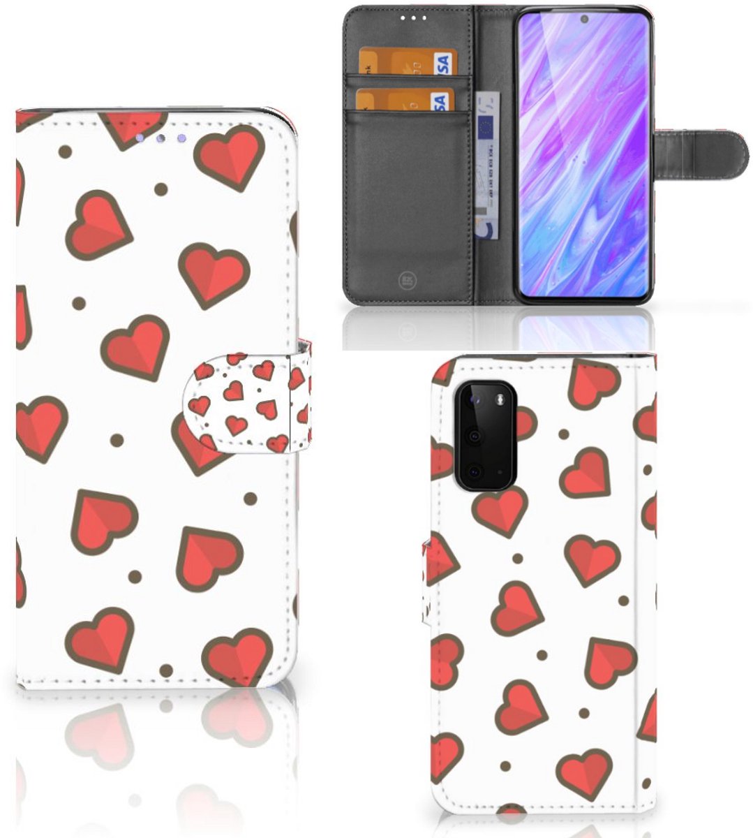 Samsung Galaxy S20 Telefoon Hoesje Hearts