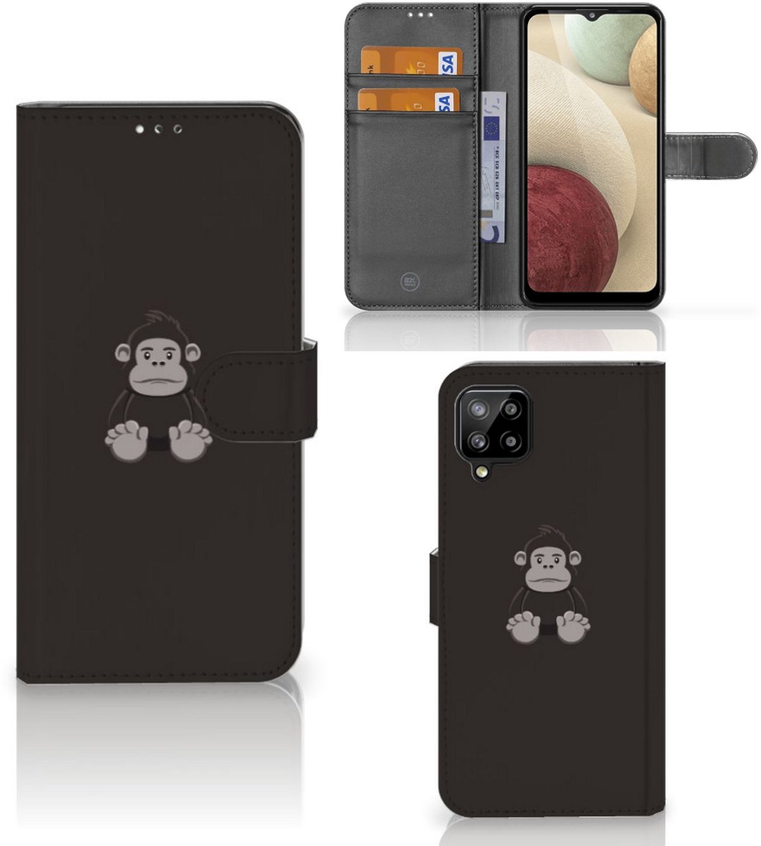 Boekhoesje voor Samsung Galaxy A12 Leuk Hoesje Gorilla