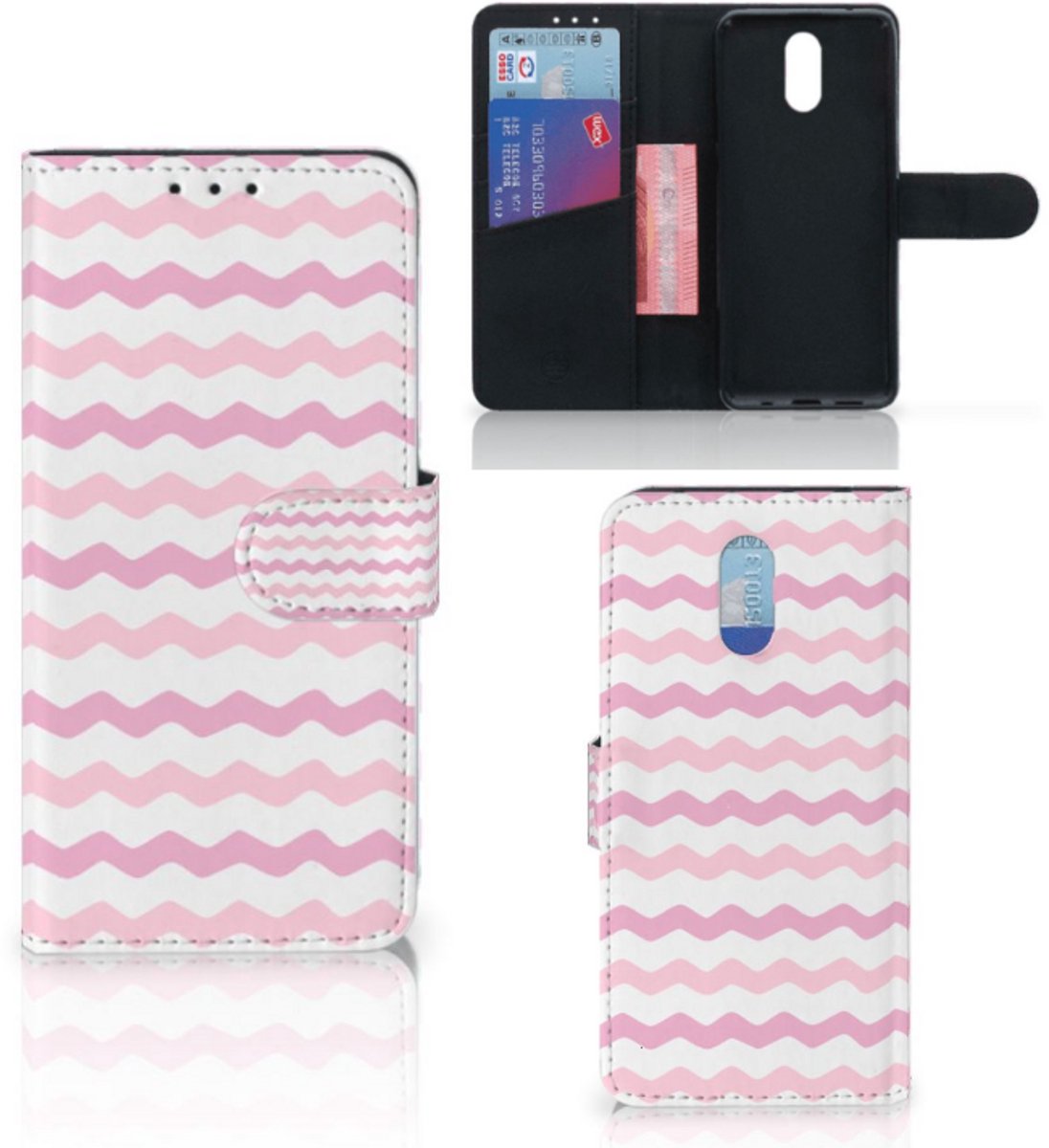 Nokia 2.3 Telefoon Hoesje Waves Roze
