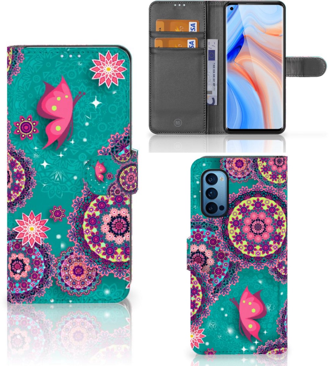 OPPO Reno 4 Pro 5G Hoesje Cirkels en Vlinders