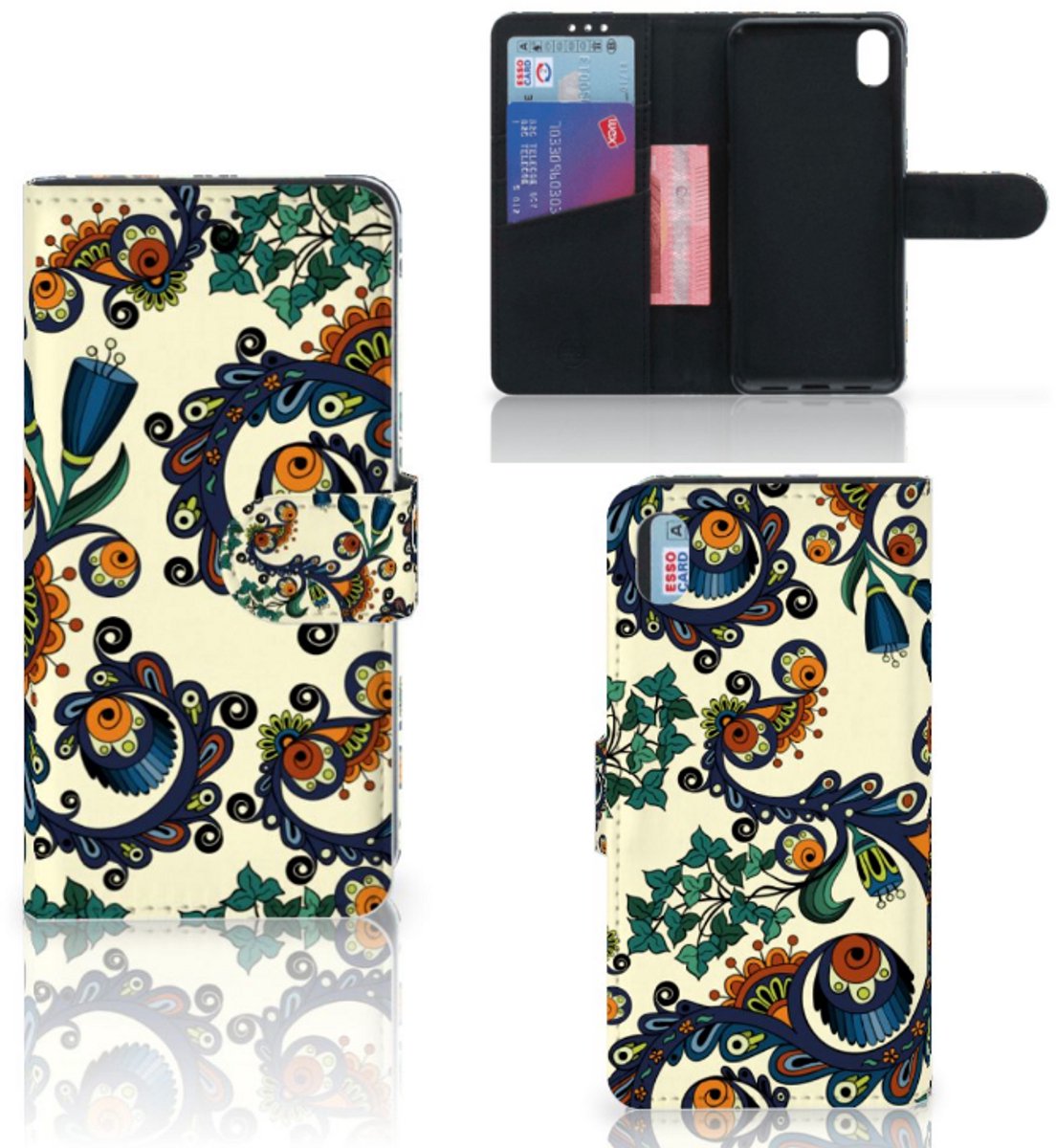 Wallet Case Xiaomi Redmi 7A Barok Flower