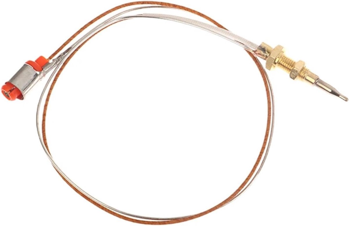 Thermokoppel Set - Gasbrander Onderdeel - Geïntegreerd Kachel - Vlambeveiliging - 40cm Naald - Goud