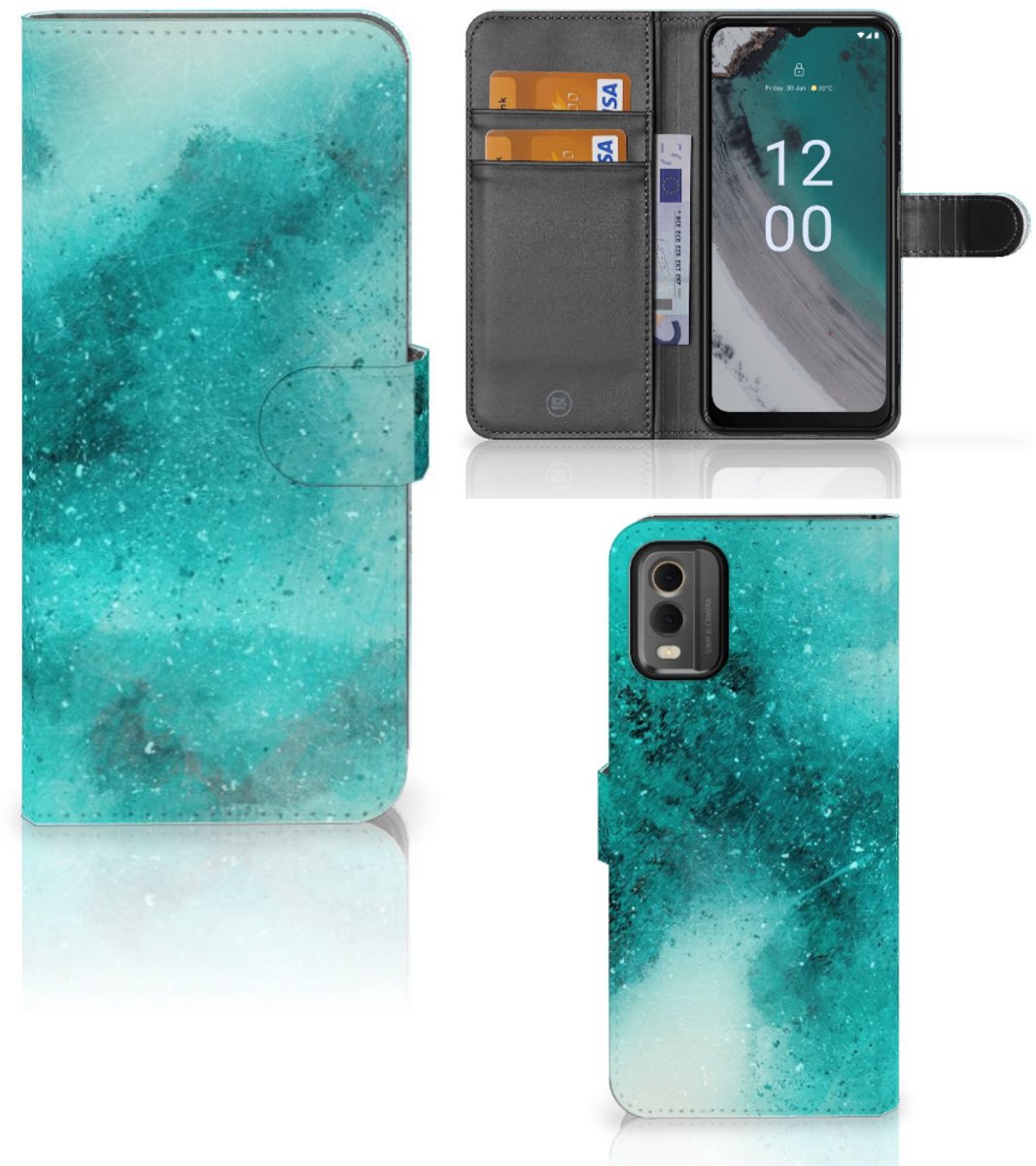 Hoesje Nokia C32 Painting Blue