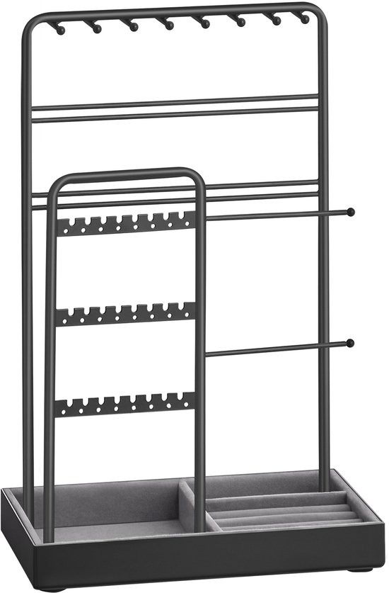SONGMICS - Sieradenhouder - Sieradenstandaard - Metalen Frame - Kettingen Armbanden Oorbellen