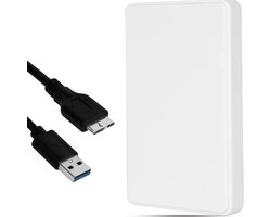 DnA® Externe Harde Schijf - 1TB HDD USB3.0 Ultrasnelle Slanke Gegevensback-Up Opslaguitbreiding - SSD Extern - Wit - 12cm x 8cm x 1cm