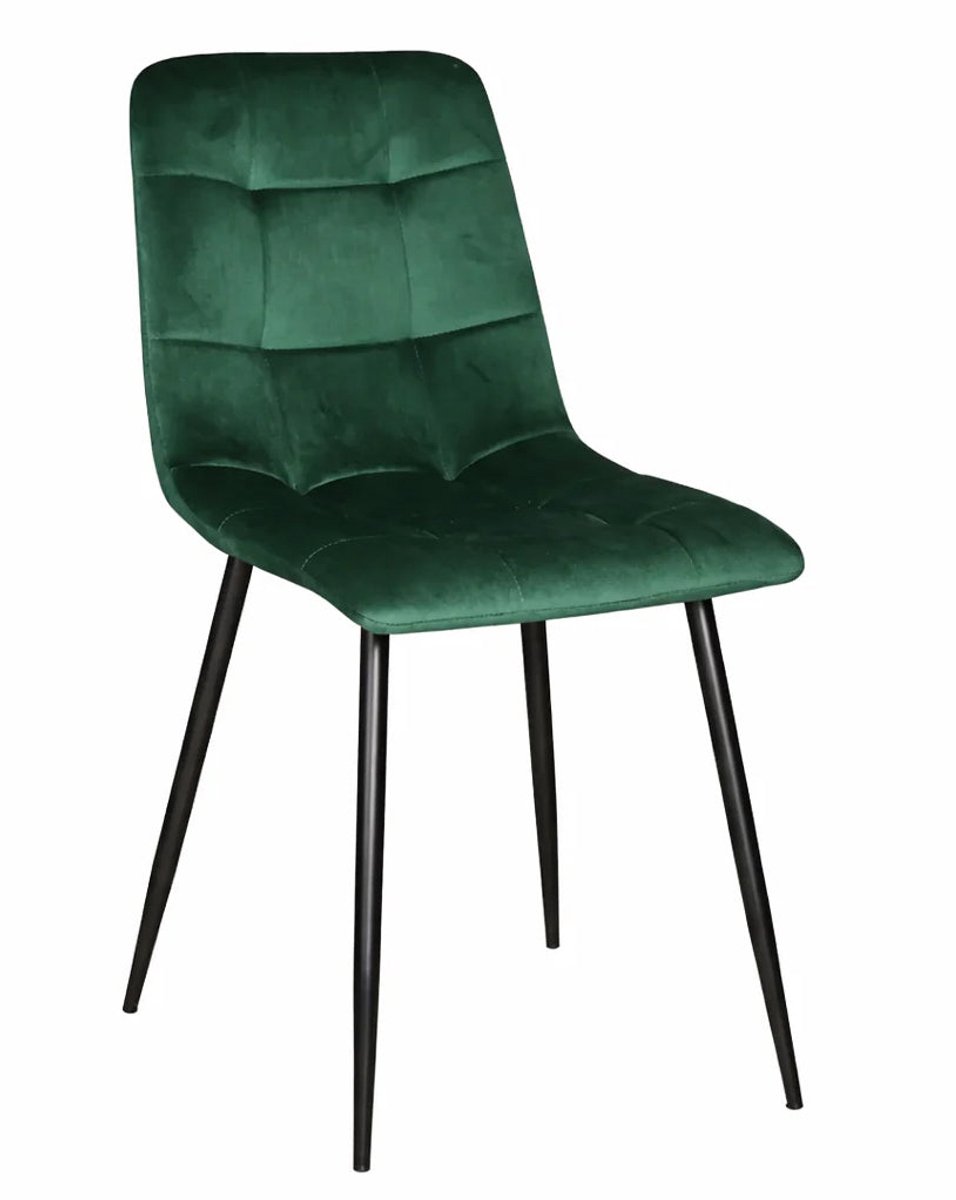 Lizzely Garden & Living SET DEAL: 6 stuks Eetkamerstoel Catoo donkergroen velvet eetstoel zetel