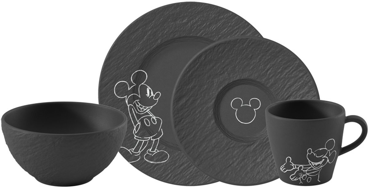 Ontbijt set Manufacture Rock – Mickey Mouse Set van 4