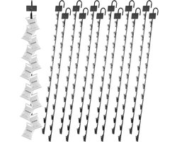 Coume Chip Display Hanging Merchandise Strip with Hook Potato Chip Rack Chip Clip Display Holder for Store Concession Retail Display to Clip Snack Bag Increase Organize(Black, 12 Pcs)