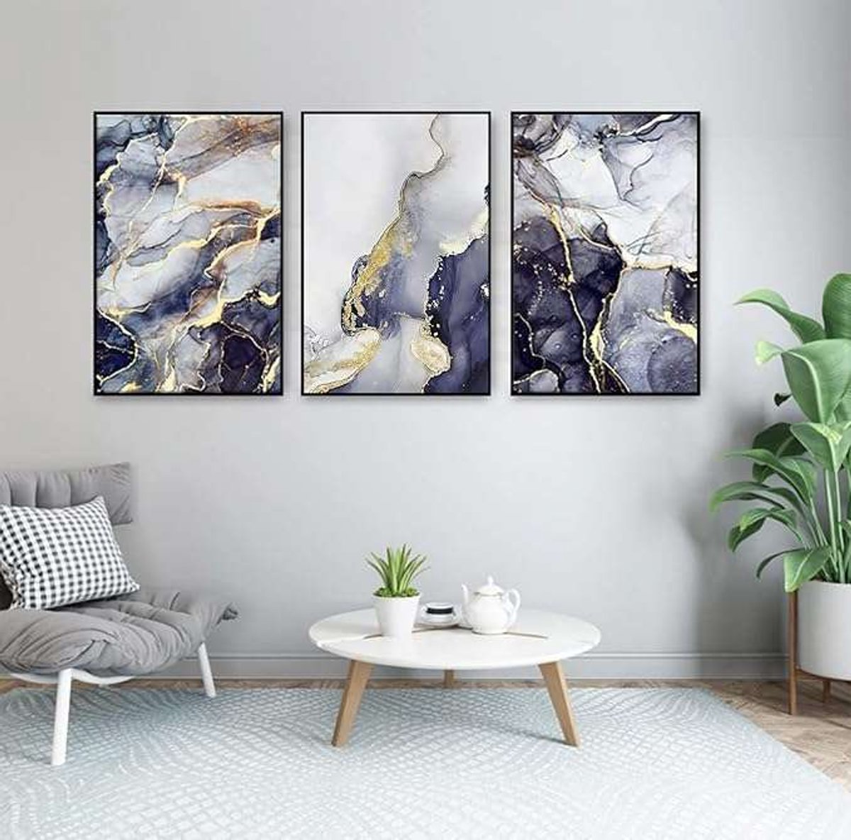 CE - Poster - Marmereffect - 3x50x70cm - Zonder Lijst