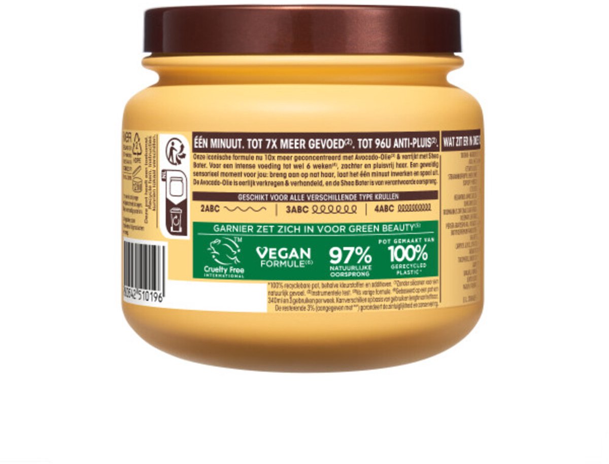 Bol.com Garnier Loving Blends Avocado Olie & Shea Boter Haarmasker - Ultra Voedend - Voor Zeer Droog, Golvend of Krullend Haar -... aanbieding