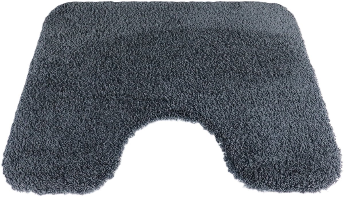 PRIMA - Dolce - WC mat - 50x60cm - donker grijs - antislip - met uitsparing 21cm