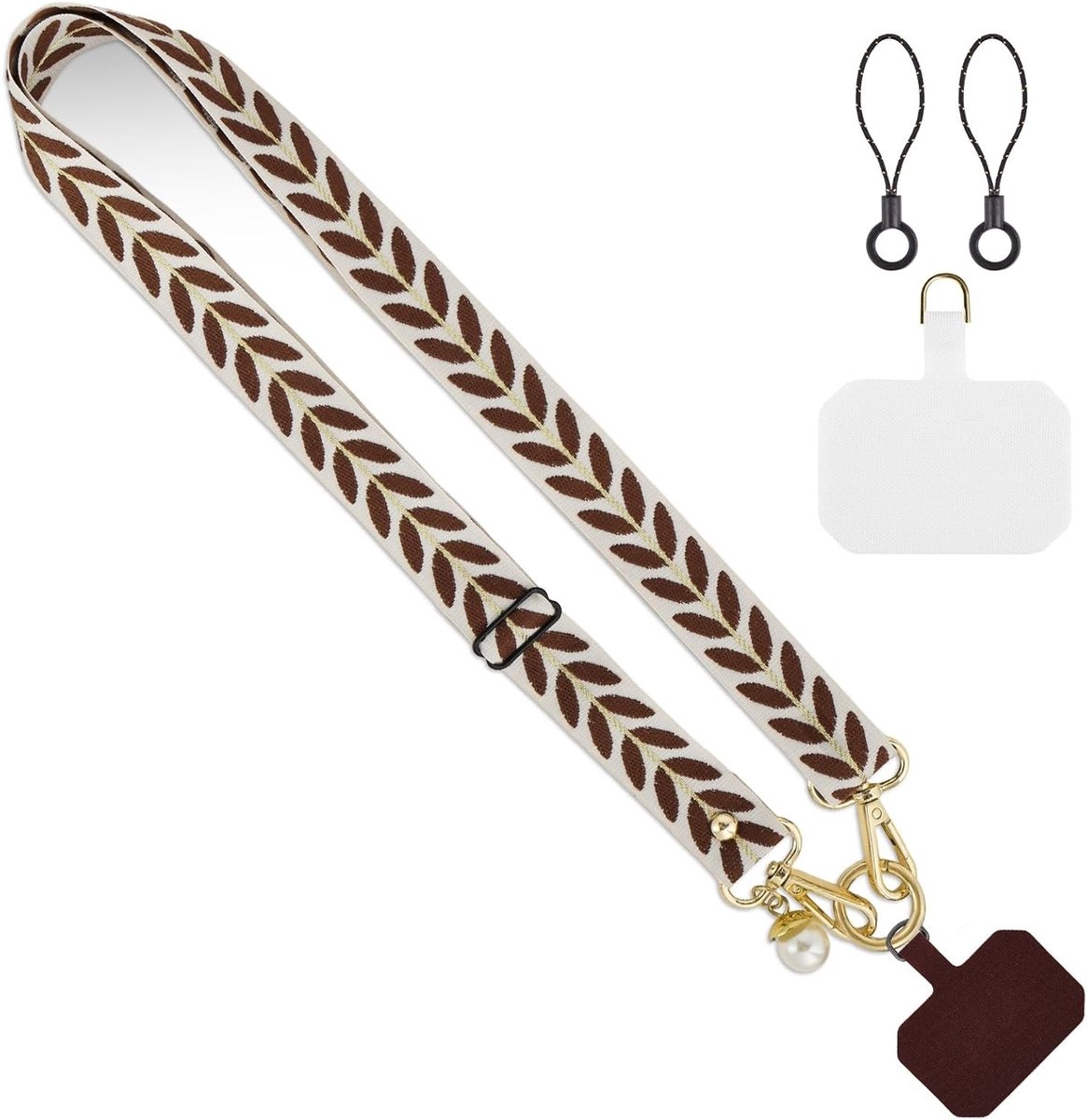 Verstelbare Crossbody Telefoon Lanyard met Brede Hals, Geschikt voor Smartphones, Airpods en Sleutels, Ideaal voor Handfree Gebruik en Comfortabel Draaggemak
