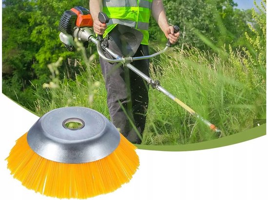 MOZY® - Nylon onkruidborstel met Beschermkap - 200 mm - Universeel - Nylon Onkruidborstel - voor Bosmaaier - Kantenmaaier - Voegenborstel - Onkruidverwijderaar van Merkloos	 — afbeelding 3