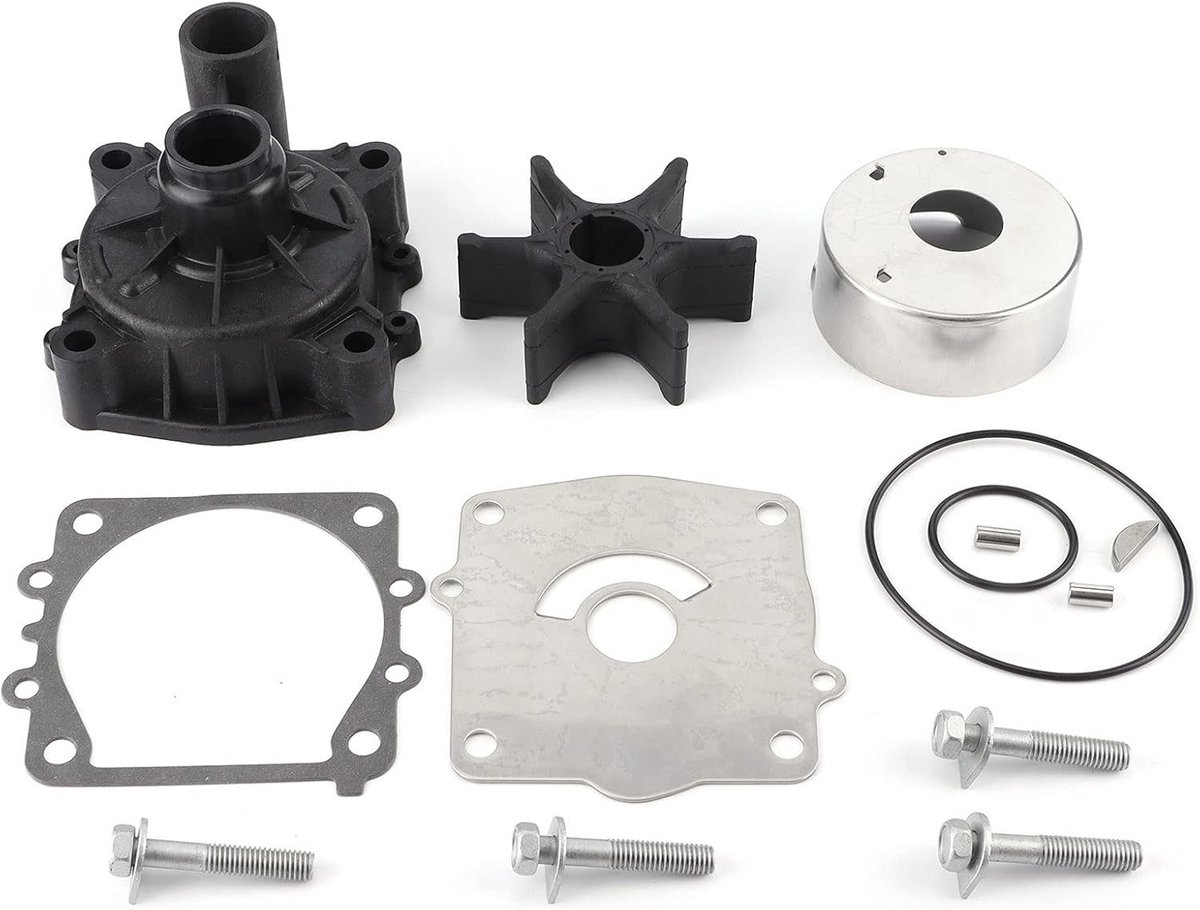 14-Delige Waterpomp Impeller Reparatieset voor V6 150/175/200/225/250/300 motoren - Buitenboordmotoren - Zeewaterbestendig RVS - Rubber