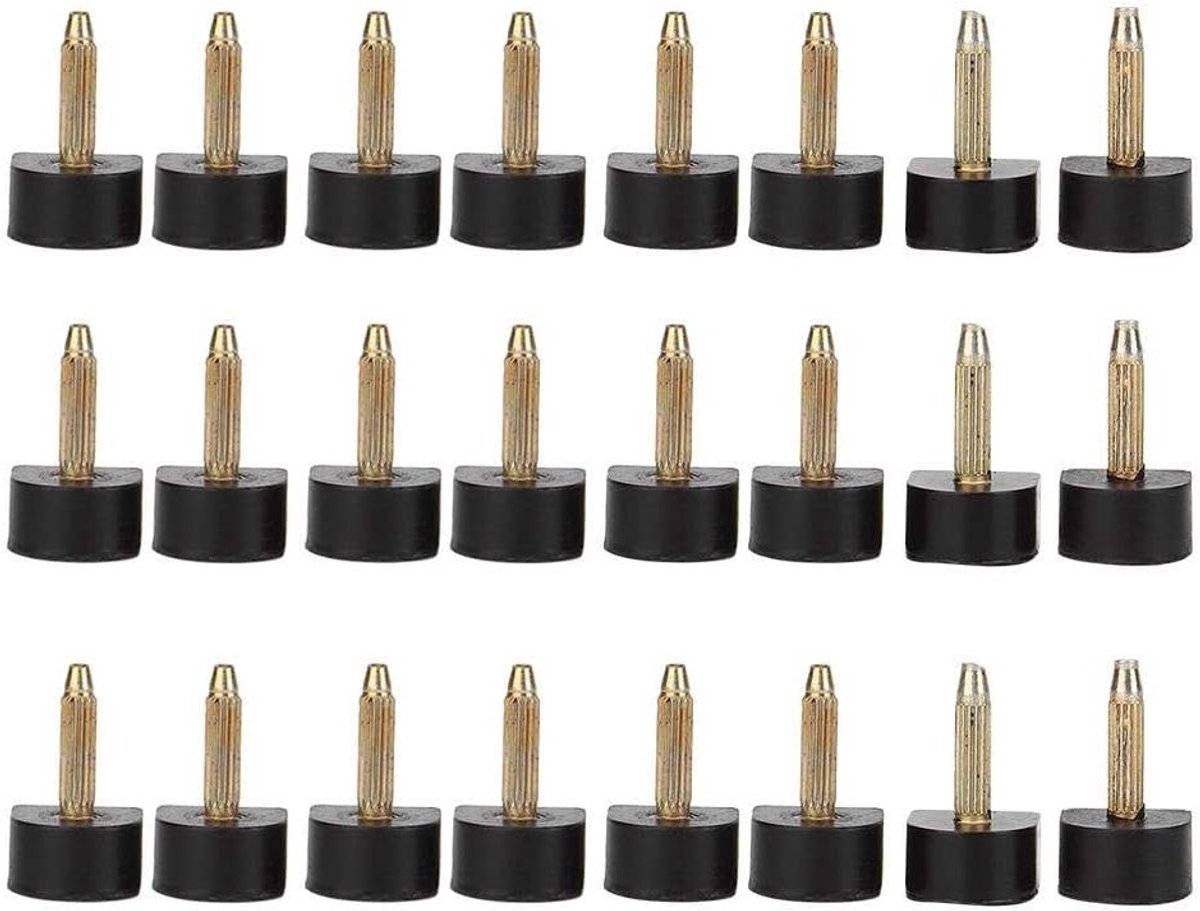24 Stuks Vervangende Hielnagels voor Hakken - Hielplaten voor Stabiele Schoenen en Duurzaamheid (13 x 13 mm)