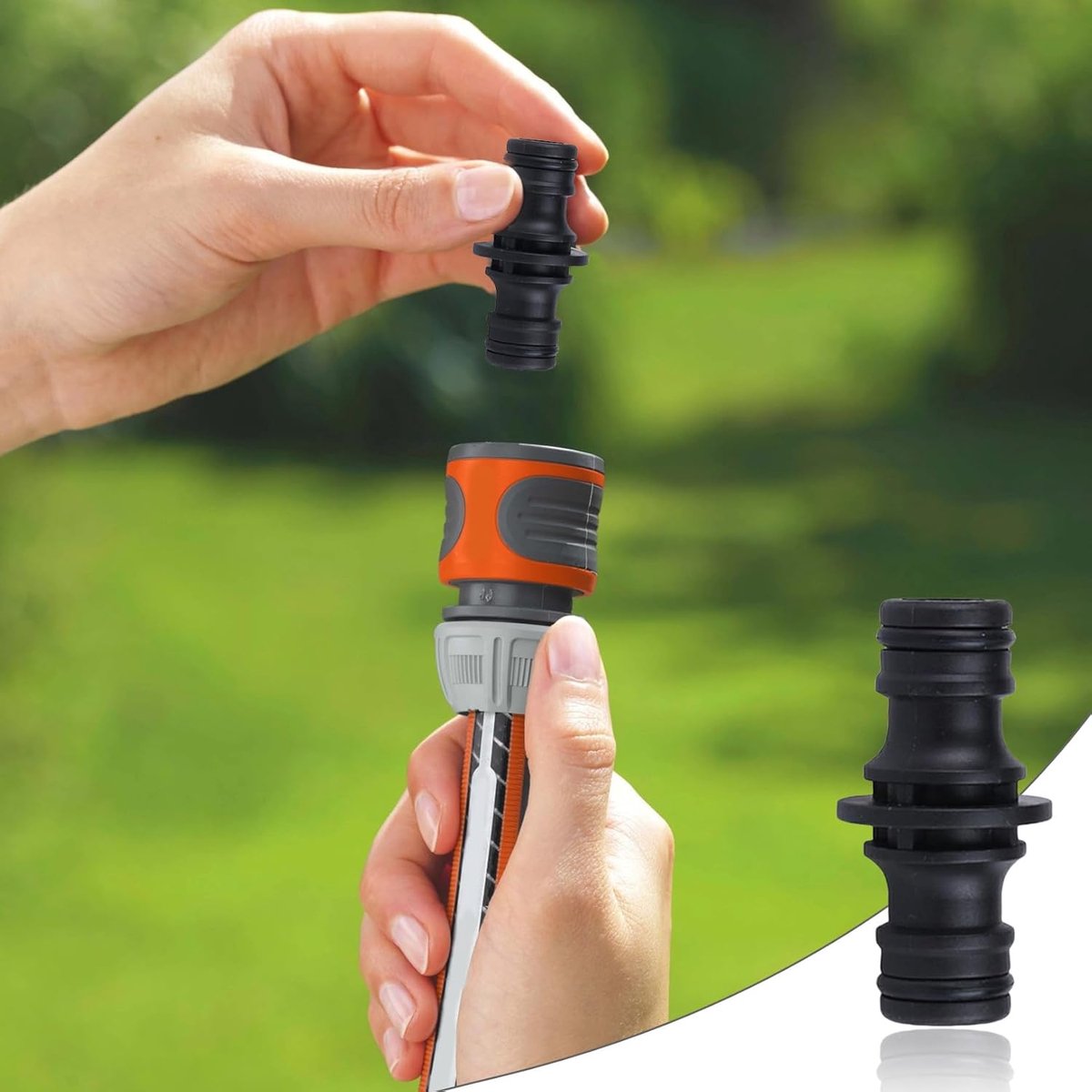 6 Pcs Tuinslangconnectoren - Tuinslang Connector voor Gardena Coupler - Dubbelzijdige Slang Fitting - Slang Adapter - Verlengstuk Koppeling voor Tuin – foto 3