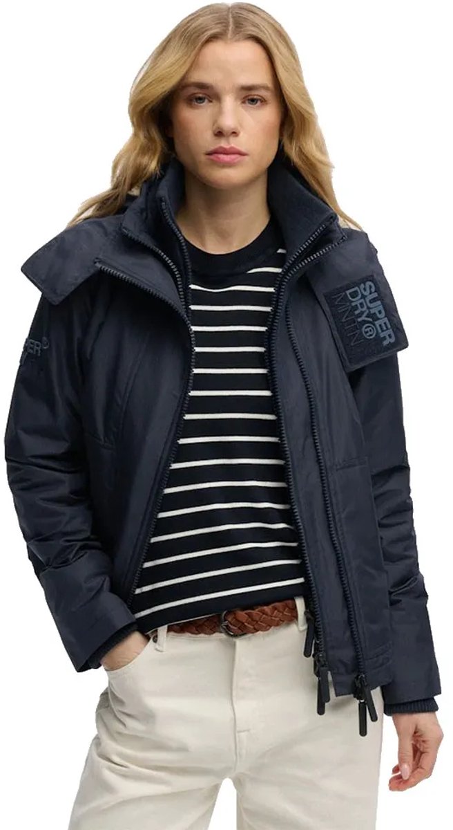 Superdry Arctic Windcheater Jas Met Capuchon Dames Marineblauw