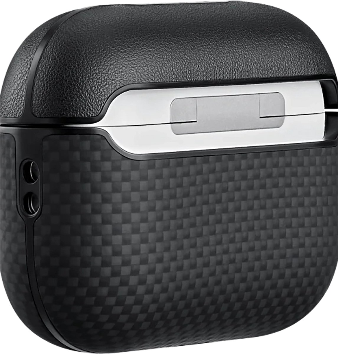 Pitaka Aramid fiber magnetisch hoesje AirPods Pro 3 – Milieuvriendelijk en duurzaam design – Ingebouwde N52 magneten voor magnetisch opladen – Compact en lichtgewicht voor eenvoudige draagbaarheid - Zwart