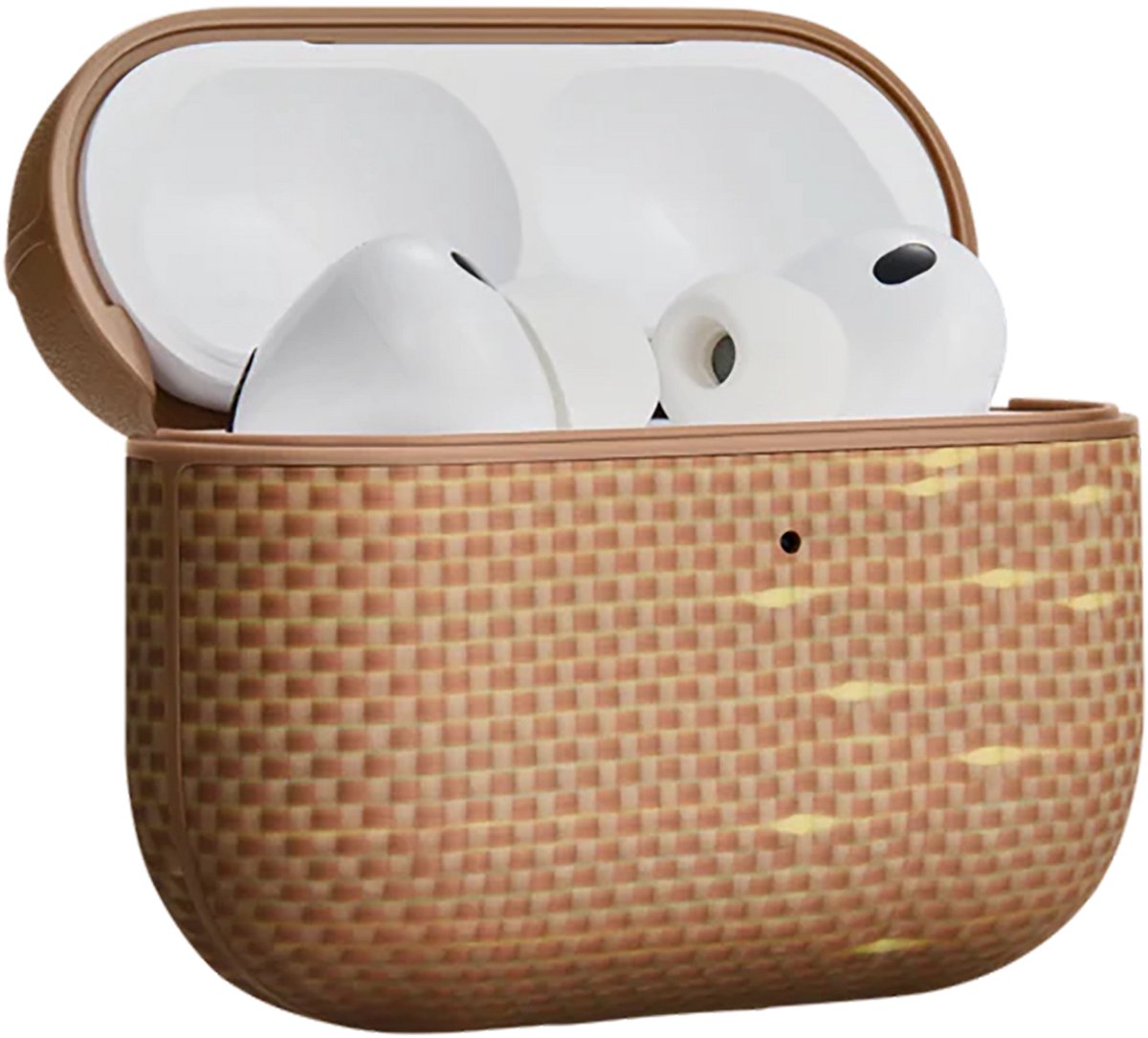 Pitaka Aramid fiber magnetisch hoesje AirPods Pro 3 – Milieuvriendelijk en duurzaam design – Ingebouwde N52 magneten voor magnetisch opladen – Compact en lichtgewicht voor eenvoudige draagbaarheid - Beige