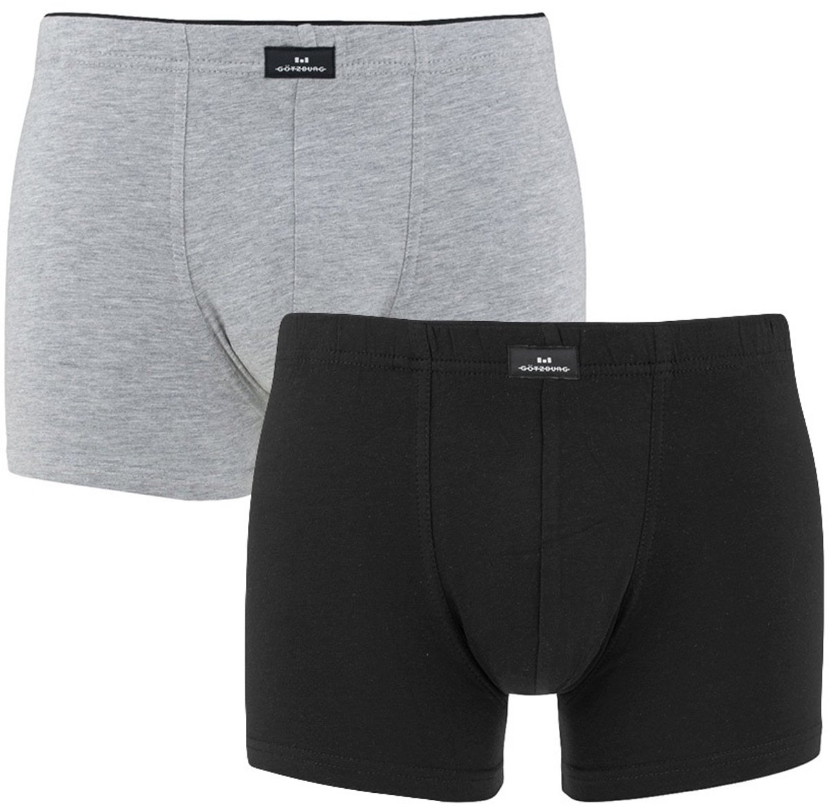 Götzburg heren 2P boxers basic zwart & grijs