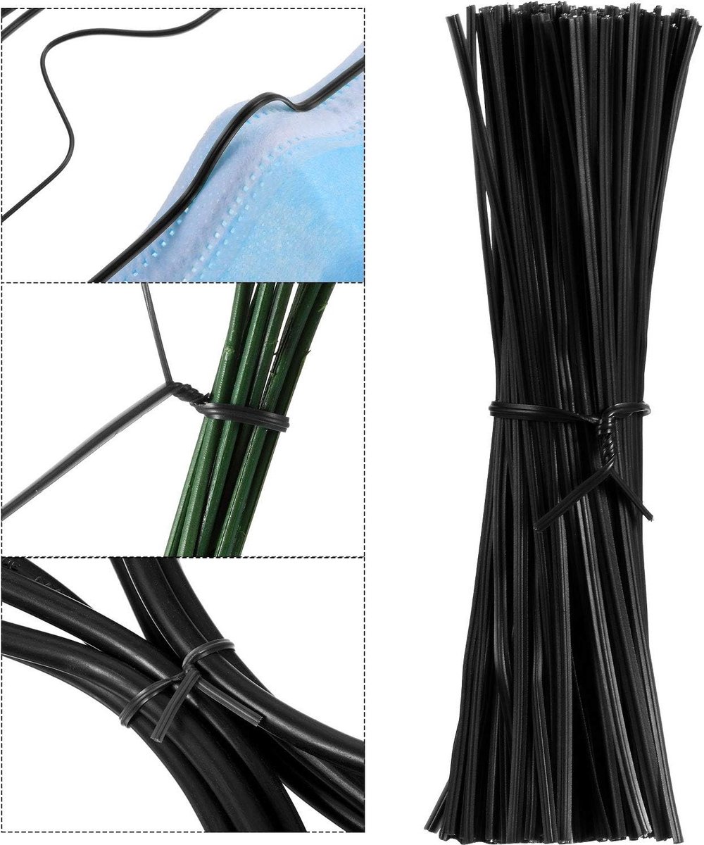 200 Stuks 12 cm Multifunctionele Tuin Plastic Twist Tie, Flexibele Plant Touwen voor Ondersteuning, Kabelbinders en Bundelen van Afvalzakken
