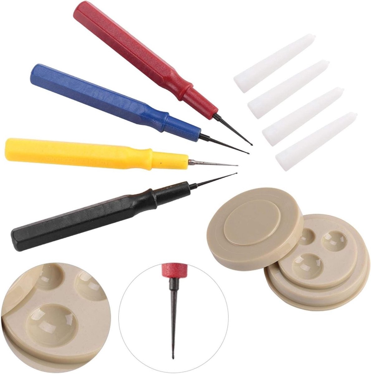Reparatieset voor Horlogemakers met Oliepennen en Fijn Tip Gereedschap voor Mechanische Uren 1 Cup Olie en 4 Pennen