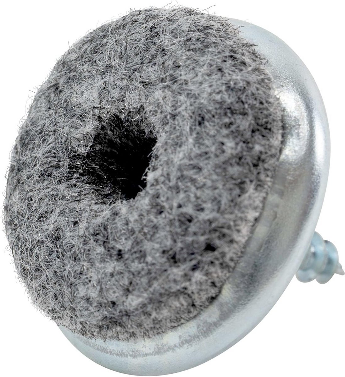 16x Ronde Viltglijders met Schroef voor Parket en Tegels - 24mm Diameter
