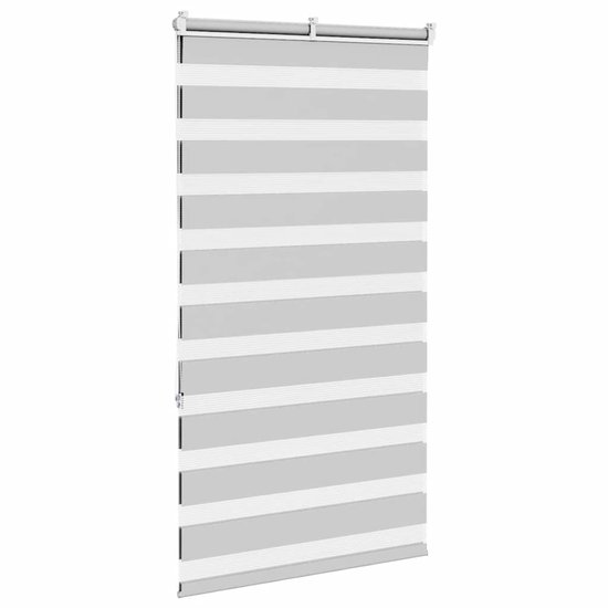 vidaXL Stores vénitiens Zebra zèbre 80 x 150 cm , largeur du Zebra 75 cm , gris clair