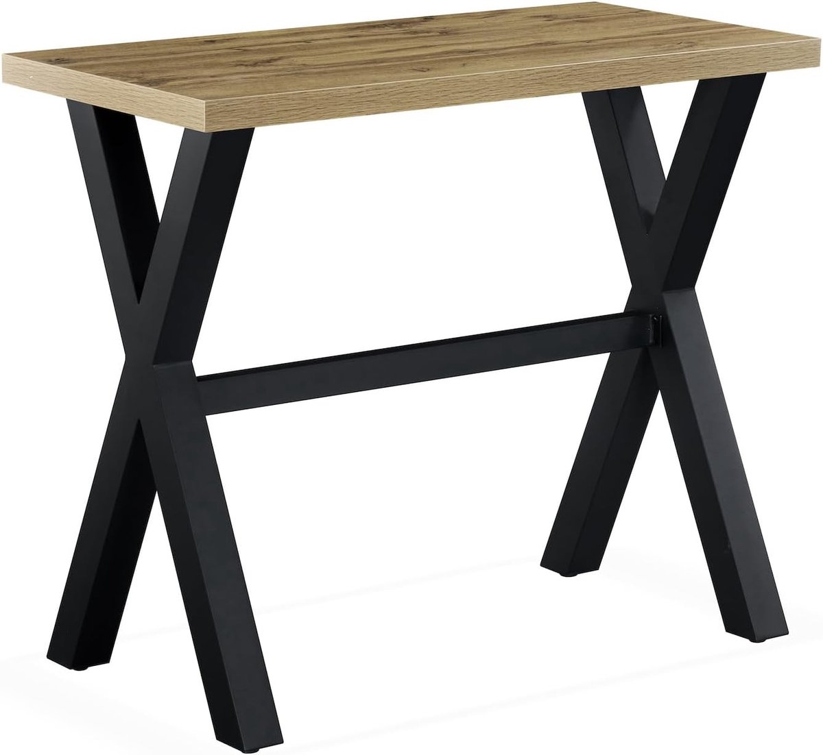 Bartafel Hoge Tafel 120x60 cm met Zwart Metalen Frame - Industriële Stijl