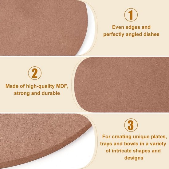 Ronde Keramiek Draaischijf Batten MDF 30cm voor Pottenbakkers — afbeelding 4