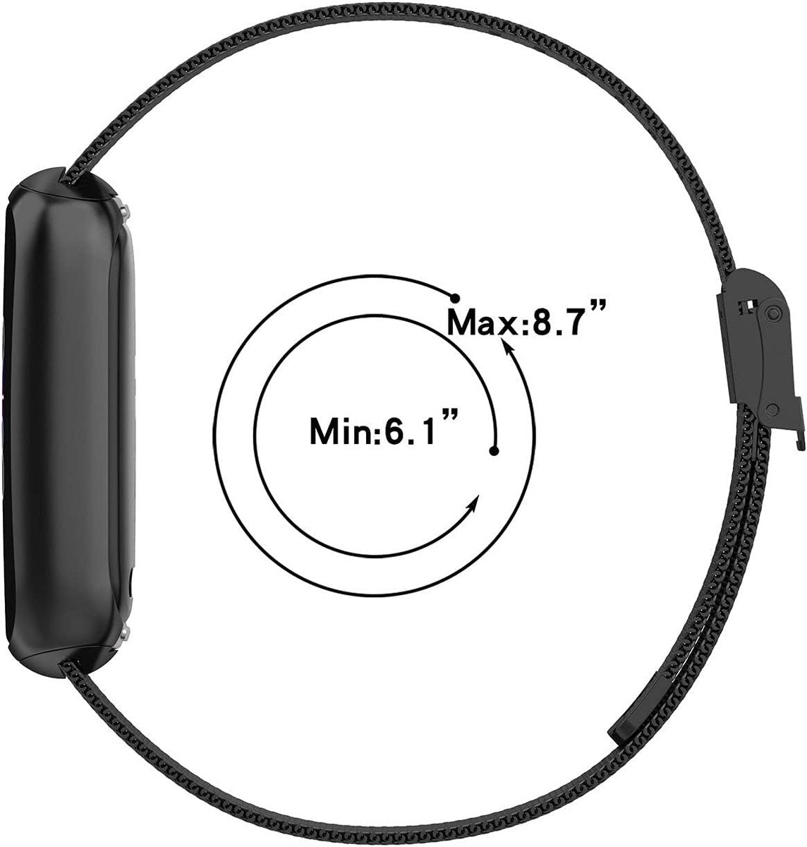 Band voor Fitbit Luxe, Horlogebandje, Roestvrijstalen Vervangende Banden voor Fitbit Luxe Fitness Tracker, Quick Release en Verstelbare Polsband voor Dames en Heren (Roze) thumbnail 4
