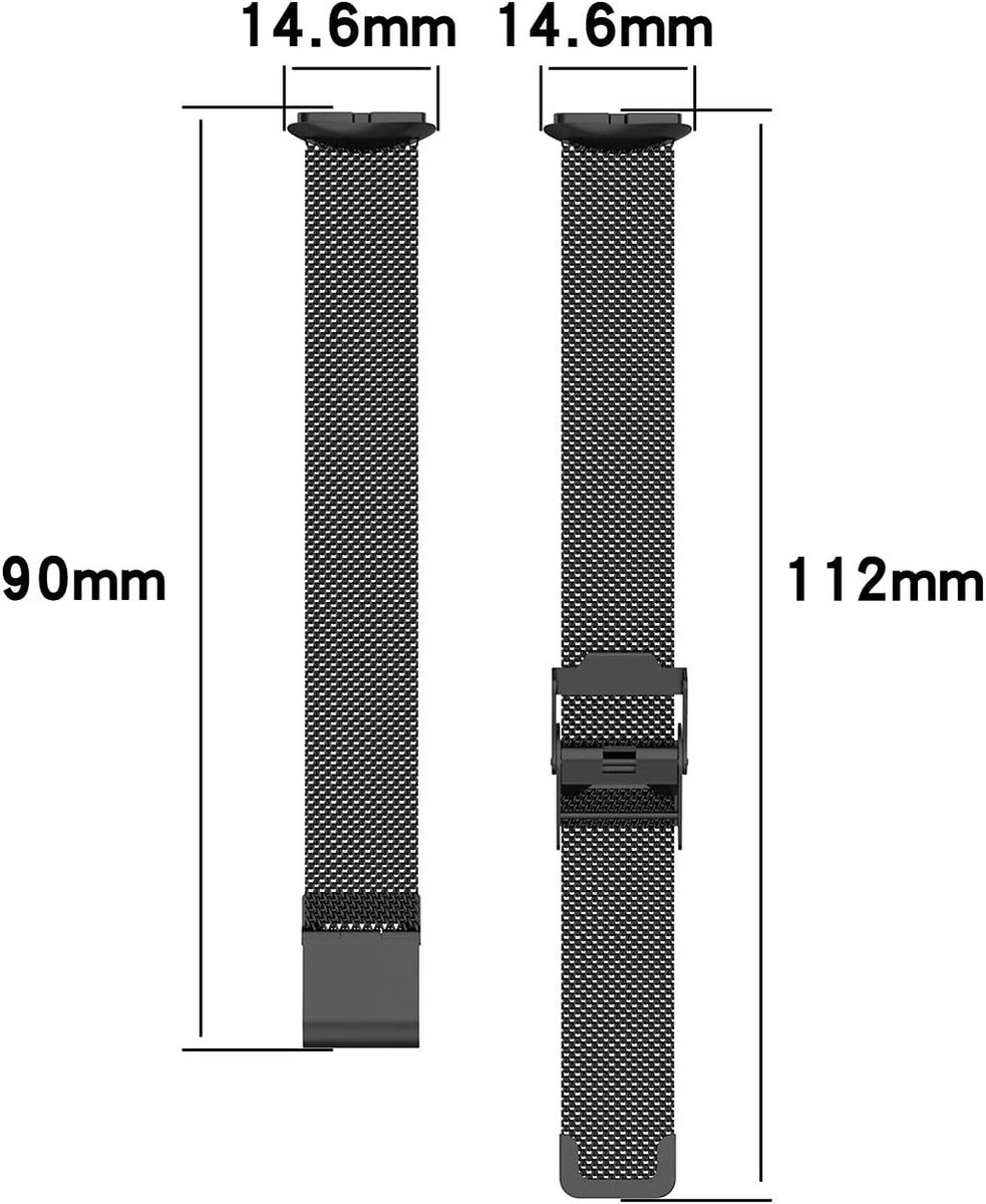 Band voor Fitbit Luxe, Horlogebandje, Roestvrijstalen Vervangende Banden voor Fitbit Luxe Fitness Tracker, Quick Release en Verstelbare Polsband voor Dames en Heren (Roze) thumbnail 5