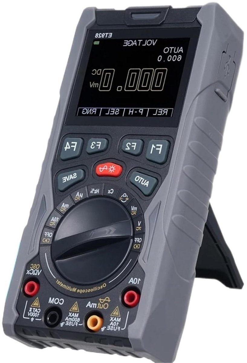 Oscilloscoop-multimeter, 3in1 Oscilloscoop Multimeter Signaalgenerator 6000 Cijfers Tellen Elektrische Stroom Spanning Capaciteit Weerstand
