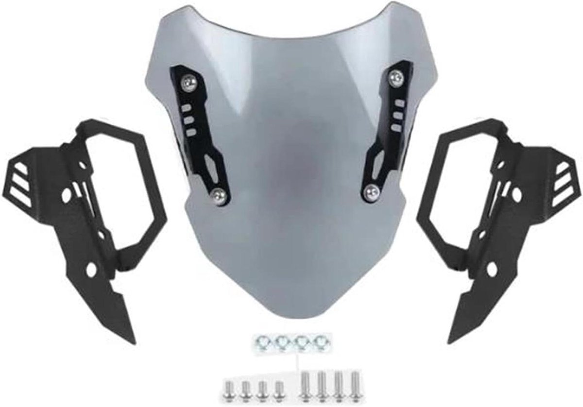 Motorfiets Windscherm - Deflector Uitbreiding - Comfortabel Rijden - Effectieve Windafleiding - 1 kg - Grijs