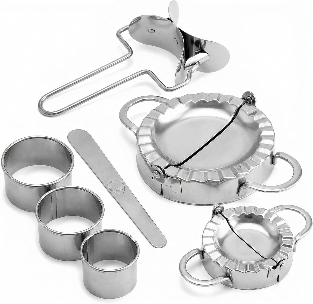 7-delige Ravitmaker Set van RVS, Perfect voor Dumplings, Ravioli en Keukenaccessoires