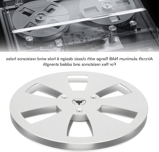 Lege 1/4 7 Inch Tape Reel van Aluminium Legering, 6-Gat Open Reel voor Geluidsopnames en Machines van Merkloos — afbeelding 3